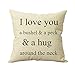 Produktbild aimtoppy I Love You A Bushel and a Peck Sofa Bett Kissenbezug Home Decor
