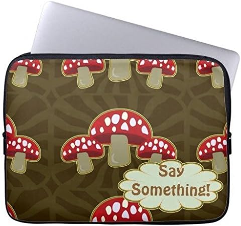 Longdong 15" Funky Fungi Mushroom Patterns Computer Case Bag Slim Protective Laptop Sleeve Cover for MacBook Pro / Laptops / Notebook