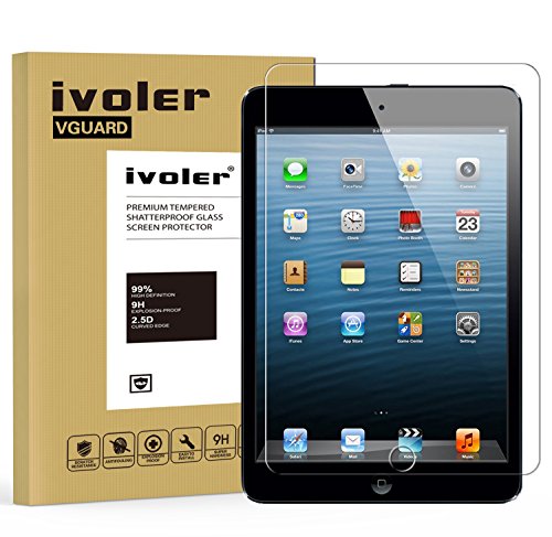 iPad Mini / iPad Mini 2/ iPad Mini 3 Panzerglas Schutzfolie, iVoler® Premium Panzerglasfolie folie Displayschutzfolie Hartglas Gehärtetem Glas DisplayPanzerglas Schutzfolie Displayschutz Tempered Glass Screen Protector für Apple iPad Mini / iPad Mini 2/ iPad Mini 3- 0,3mm Dünn, 9H Härtegrad, 2.5D Abgerundete Kanten - [Kratzfest][Hohe Transparenz] [Fingerabdruck-frei][Blasenfrei]-Lebenslange Garantie