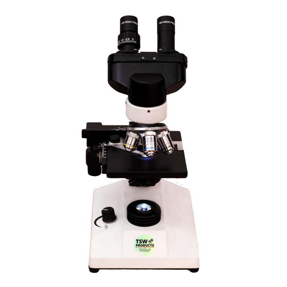 TSW Binocular Microscope for Doctors & Pathological Laboratory with Brass Achromatic Objective Lens & Inbuilt LED Illumination | TSW-MX-101