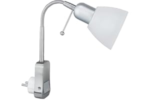 TRIO LEUCHTEN Trio-Light 8911211-07 wtyczka punktowa 1 x E14 maks. 40 W z przełącznikiem + ramię elastyczne, metaliczne, białe