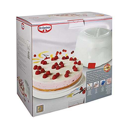 Dr. Oetker Kuchenbox, Party- und Tortenbutler mit Tragehenkel und Fach für Kühlakkus, runder Kuchenbehälter mit Servierboden (Kuchentransportbox: Ø 38,5×19 cm), Menge: 1 Stück - 6