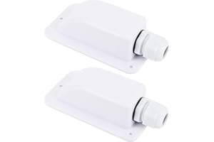 DEEPBOOM 2 Pièces Presse Étoupe Solaire d'entrée de Câble Étanche, Passe Cable Camping Car, Passe-câble en ABS IP68 Solaire Seul Entrée de Câble Gland pour Panneaux Solaires, Camping-Car, Caravane, Bateau