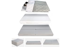 EVERGREENWEB MATERASSI & BEDS EVERGREENWEB - Materasso Singolo e Matrimoniale 4 in 1 - Pouf - Futon Pieghevole SalvaSpazio in Waterfoam, Sfoderabile Lavabile, Letto con 2 Trapunte + Doppio Kit Biancheria in Cotone Naturale Offerta