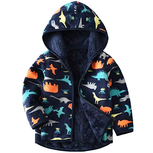 Vine Niños Chaquetas polar Reversible Abrigos con Capucha Fleece Chaquetas Deportivas para 3-4 Años
