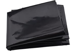 MEAOR Polyethylenfolie Schwarze Gewächshausfolie, 6 Mil Extra Dick Reißfest Gartenfolie aus Polyethylen, Verdunkelungsplane wasserdichte Abdeckfolie, Gewächshaus-Polyfolie Tunnelfolie (3 x 8 m)
