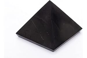 Igox Pierres pyramides non polies en shungite - 10 cm - Protection en pierre noire - Pierres de cristal pour protéger contre les EMF et les énergies négatives