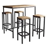 bartisch hocker Der einzigartige Industrie-Charme wird erst perfekt, wenn das Gestell aus Zunder-Rohstahl 