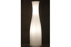 Trango 1231L designerska lampa stojąca z papieru ryżowego *SWEDEN* lampa z papieru ryżowego *Handmade * lampa stojąca z białym kloszem w zestawie 2 x żarówka LED E14, kształt: okrągły, wysokość: 125