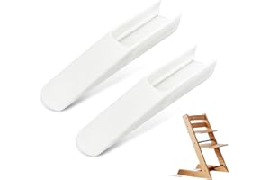 Auroriel 2 Pièces Pieds de Chaise Haute pour Enfants, Blanc, pour Chaise Haute Tripp Trapp - Couverture de Pieds de Chaise Haute Escamotable, Protection Anti-Renversement
