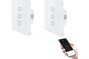 UseeLink Smart ZigBee przełącznik rolety, kompatybilny z aplikacją Smart Life/Tuya, współpracuje z Alexa i Google Home, inteligentny przełącznik żaluzji z panelem dotykowym, biały (wymagany