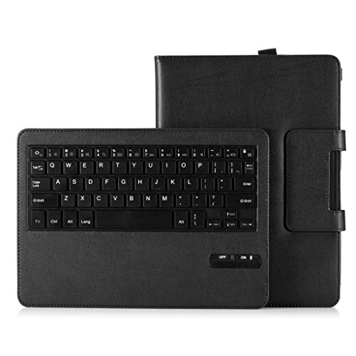 MoKo Samsung Galaxy Tab S 10.5 Bluetooth Tastatur Hülle – PU Leder Tasche Schutzhülle mit abnehmbarer Wireless Bluetooth Keybord Case QWERTY Layout für Samsung Galaxy Tab S 10.5 Zoll Tablet, Schwarz - 8
