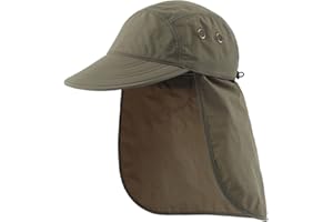 Magracy Herren Sommer UPF 50+ Fischerhut mit Nackenklappe Sonnenschutz Kappe