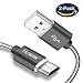 Produktbild Hunletai USB auf Micro USB Kabel Metall Geflochten Mikro USB Ladekabel Grau 1m 2Stk