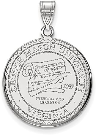 Sterling Silver LogoArt George Mason University Large Crest