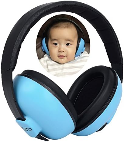 Baby Ear Defenders Safety Ear Muffs for Newborn Infant Autism Kids 31dB NRR Noise Cancelling Headphones Hearing Protector for Sleeping Studying Airplane Concerts Movie Theater Fireworks Shows, Blue