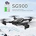 Produktbild RENYAYA SG900 2,4 GHz 4CH Haltung Halten Hubschrauber WiFi 720 P Optischer Fluss Dual Mini Drohne Mit Kamera HD Faltbarer RC Quadcopter Dron