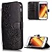 Produktbild FNBK Samsung Galaxy A3 2017 Hülle Leder Schwarz Löwenzahn Blumen Handyhülle Holster Leder Flip Wallet Cover Tasche Stand Case Card Slot Magnetverschluß Kratzfestes Schutzhülle