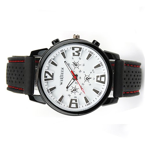 Herren Silikon Armband Uhr Militr Sportuhr Herrenuhr Wei Herren Silikon Armband Uhr Militr Sportuhr Herrenuhr Wei