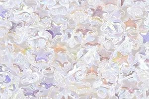 BOHEMIA CRYSTAL VALLEY 10pcs Flat Star Beads 12 mm, Crystal Ab (30-28701), Bohemian Crystal Glass, Czech Republic 11130380