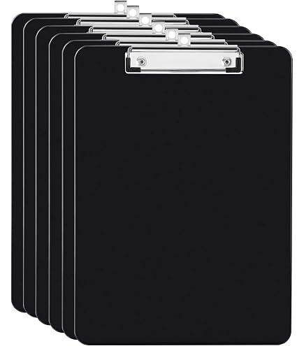 FWEEK – Lot De 10 Planches à Pinces A4 Avec Couvercle, Classeurs Pliables Noirs, Idéaux Pour école Et Bureau