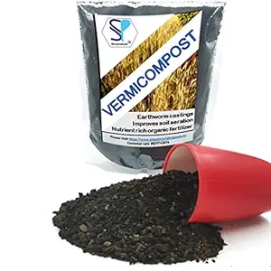 Shiviproducts Organic Vermicompost (Earthworm Castings) from Cow Manure for Essential Garden Plants Nutrients | Home Gardening (900 gm)