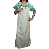 Indiatrendzs Women Cotton Printed Nighty Summer Nightwear Maxi Dress 44"