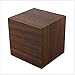 Produktbild Lanlan Digital Square Cube Mini-braun Holz rot LED-Licht Wecker mit Zeit und Temperatur Display & Sound Control