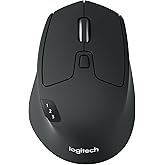 ماوس Logitech M720 Triathlon اللاسلكي لنظامي التشغيل Windows/Mac (بلوتوث، موحد، سهل التبديل - التبديل بسهولة بين ثلاثة أجهزة S