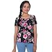 Phantom Black Floral Print design Modern Top From eSTYLe RS.399.00