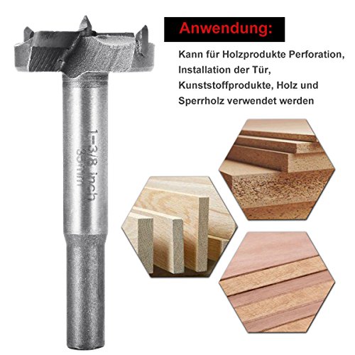 BABAN Dübelbohrer Holzbohrer Forstnerbohrer Astlochbohrer Topfbohrer Kunstbohrer 15-35mm Mehrzweckbohrer 16tlg - 2