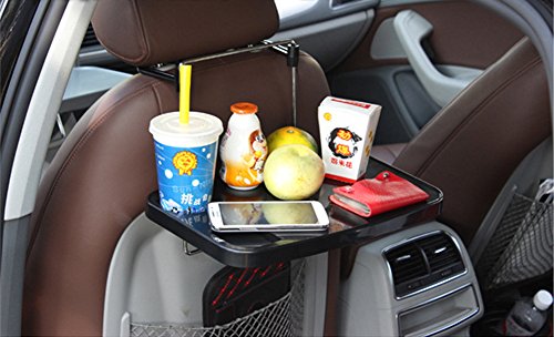 DaoRier Faltbare Auto-Rücksitz Laptop-Halter Auto Laptop Halterung Getränkehalter Notebooktisch KFZ Tischhalterung Schwarz - 9