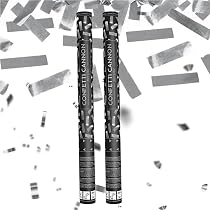 Canon à Confettis Argent 80 Cm - Lot De 4 - Portée 10 Mètres Pour Mariage, Anniversaire, Fête - 5