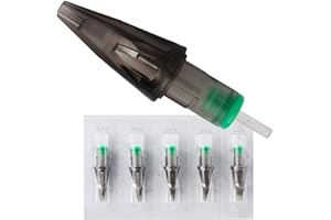 WARRIOR Cartuchos y Agujas de Tatuaje Tattoo Needle Cartridge Tubo de PVC de Acero Quirúrgico Maquillaje Permanente Big Magnum M1 Desechable Pre estéril Gas Eo 20 piezas (NEW 1205M1)