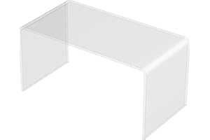 3R W DESIGN Clear Acrylic Plastic Cabinet Display Stand - Exhibition Riser Plinth Bridge (20cm*10cm*10cm, Max Load 0.75kg)