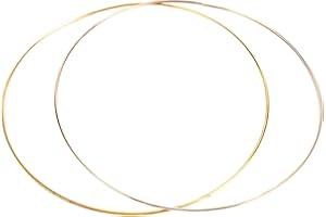 Colcolo 2 Pezzi Grandi Cerchi in Metallo per Fiori E macramè, Anelli in Oro per Natale, Decorazioni per Feste, 45 cm