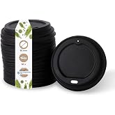 BIOZOYG To Go Cup Lid for Coffee &Oslash; 90 mm - 50 Units for Cardboard Cups - CPLA Bioplastic 100% Biodegradable, Compostable, Rec