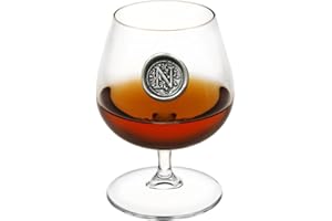 ENGLISH PEWTER COMPANY SHEFFIELD, ENGLAND English Pewter Company, bicchiere per brandy e cognac, 0,4 l, con monogramma personalizzabile N Clear