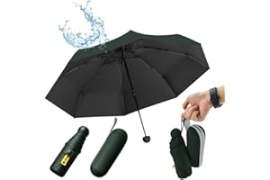 UHETLET Mini Parapluie Pliant Résistant au Vent Anti UV Parapluie Pliant Solid Mini Parapluie de Poche Solide Petit Parapluie de Voyage