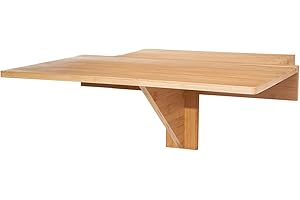 Spetebo Składany drewniany stół ścienny, 60 x 40 cm, oszczędzający miejsce w kuchni, jadalni, restauracji, bufecie - wisiorek