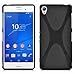 Produktbild Sony Xperia Z3 Silikonhülle in SCHWARZ von Cadorabo - X-Line Design TPU Schutzhülle für Sony Xperia Z3 – Handyhülle Bumper Case Backcover in OXID SCHWARZ