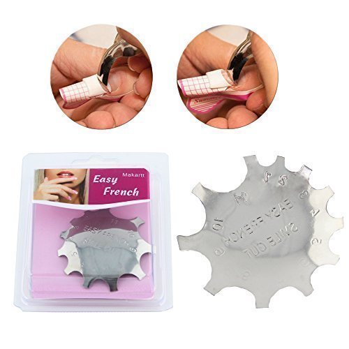 MAKARTT®Smile Cut Metal Nail Cutters Easy French Edge Trimmer Nails Clipper Cut 11 Sizes C-Poly Tips Form