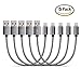 Price comparison product image Short Lightning Cable [5 Pack ] BUENTEK 20CM Nylon Braided Lightning to USB Cable Sturdy Charging Cord for iPhoneX,iPhone8,iPhone 7, iPhone 6, iPad, iPod and other Apple devices - Grey