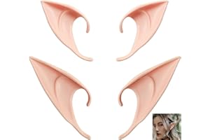DING YONGLIANG 2 Paare Latex Elfenohren Ohren, Fee Cosplay für Halloween Kostüm Weihnachtsfeier Cosplay, ZubehörHalloween Partydekorationen Zubehör