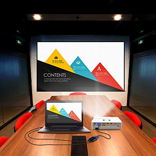 [Vergoldete] VicTsing 1080P HDMI auf VGA male zu female Video Audio Adapter-Kabel Converter mit Micro-USB und 3,5 mm Audio-Anschluss&Kabel für PC Laptop-DVD, Raspberry Pi und andere HDMI-Eingabegeräte - 6