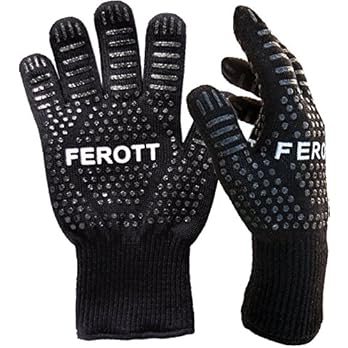 Original Ferott Bbq Grillhandschuhe In Profi Qualitt Mit Zertifikat Feuerfest Und Hitzebestndig Bis 500c Schutzhandschuh Fr Mann Und Frau Topfhandschuhe Grill Zubehr Fr Kohlegrill Gasgrill Smoker