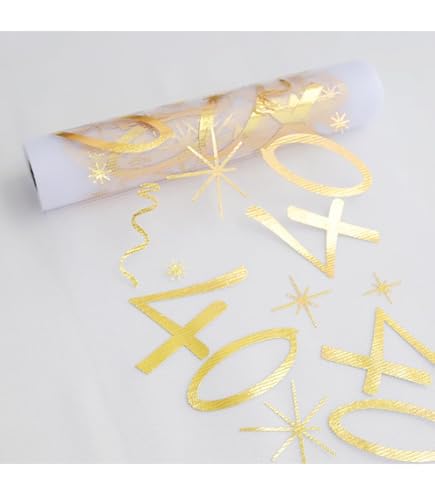 Tischläufer 18 Geburtstag Gold – 10 M Rolle, 28 Cm Breit, Mit Sternen-Design Für Partydeko