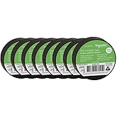 Schneider 2420103 8 Adet 19 mm x 20 Metre Siyah İzole Elektrik Bandı
