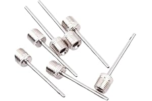 GENERIC 10 aguja de bomba de bola, agujas de inflado de acero inoxidable, boquilla de pin de bomba de aire, paquete estándar para balones de fútbol, baloncesto, voleibol u otros inflables, útiles