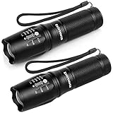 SUPERHELL UND HOCHWERTIGE QUALITÄT: Die Binwo Neu Design LED-Taschenlampe kommt als neues Upgrade XML-L2 Hohe-Helligkeit-Lampenperlen, mit einer soliden Bauweise und blendender Helligkeit, bringt Ihnen super helle Beleuchtung. Sie ist 12 mal heller als alte Glühlampen. Die superhelle, leistungsstarke taktische LED-Taschenlampe ist von hervorragender Qualität und bietet 50.000 Betriebsstunden.